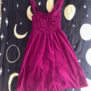 Anthropologie Burgundy Mini Dress